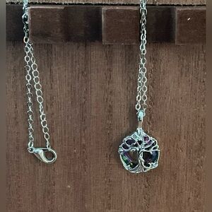 Beautiful tree of Life Glass Necklace 22” Brand New!